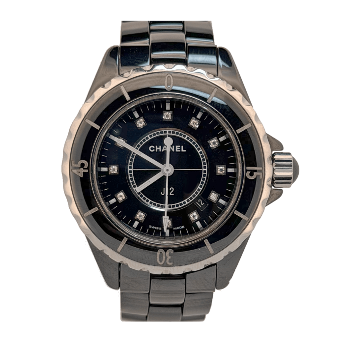Chanel J-12 Black 33 mm Diamond Dial