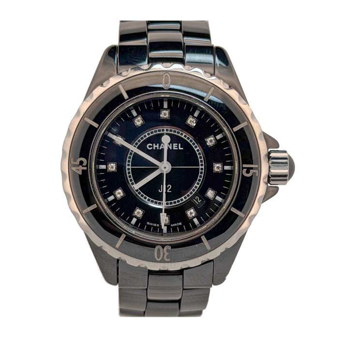 Chanel J-12 Noire Petit Modèle 33 MM Cadran Diamands