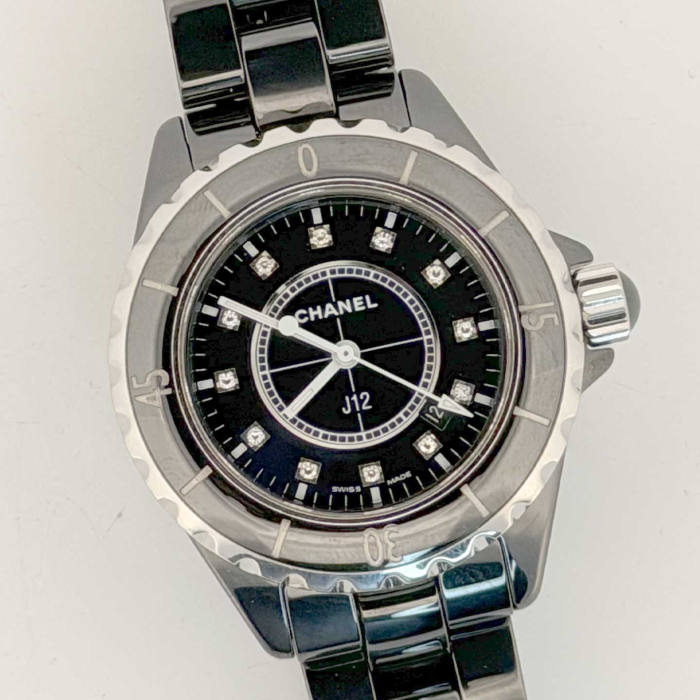 Chanel J-12 Black 33 mm Diamond Dial