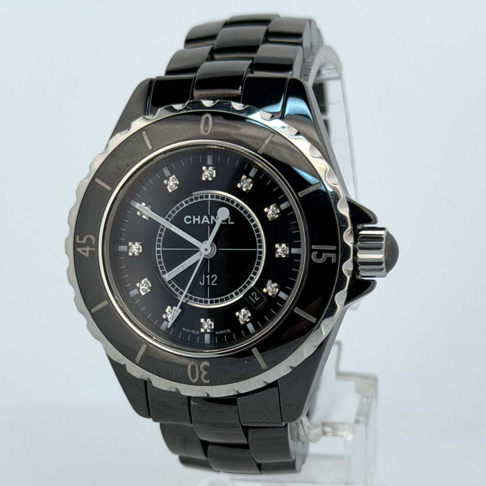 Chanel J-12 Black 33 mm Diamond Dial