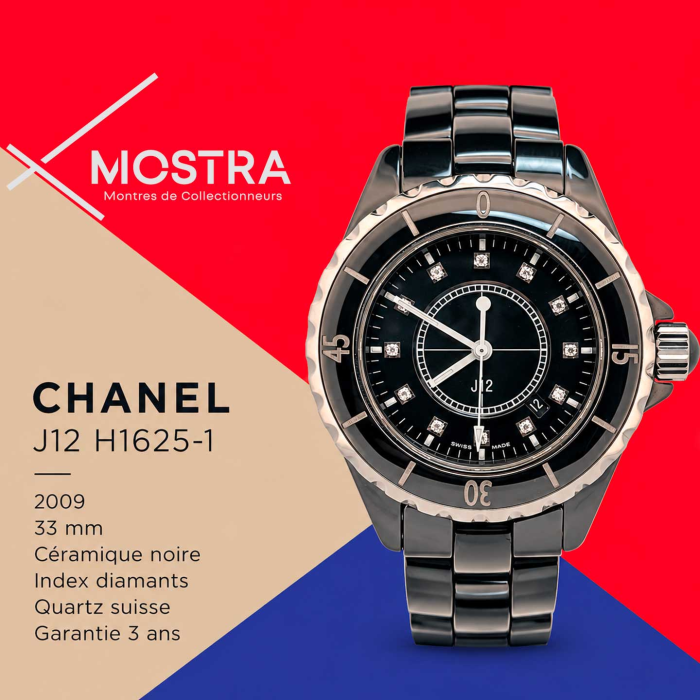 Chanel J-12 Black 33 mm Diamond Dial