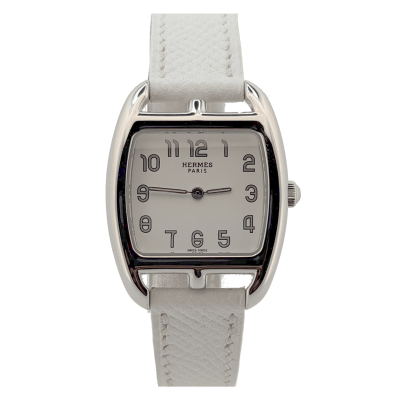 Hermes Cape Cod Tonneau Lady Small White Dial