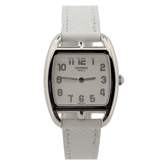 Hermes Cape Cod Tonneau Lady Small White Dial