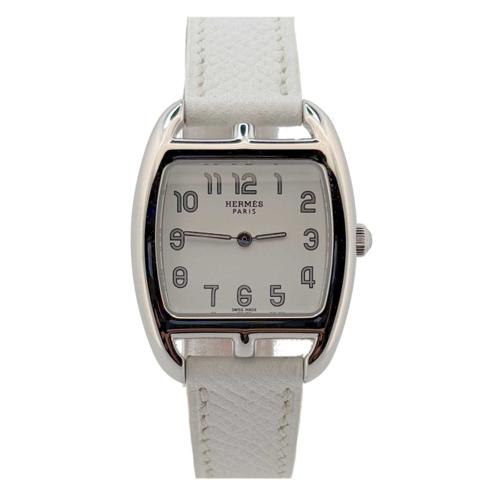 Hermes Cape Cod Tonneau Lady Small White Dial