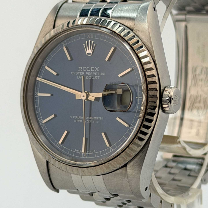 Rolex Oyster Perpetual Datejust 36 Saphir Cadran Bleu Lunette Cannelée