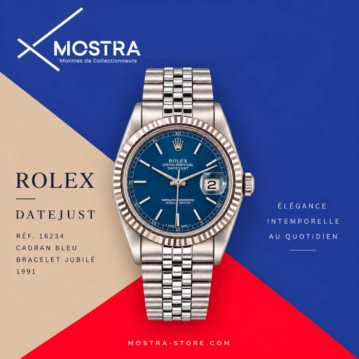 Rolex Oyster Perpetual Datejust 36 Saphir Cadran Bleu Lunette Cannelée