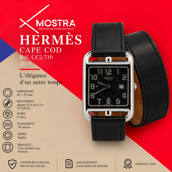 Hermes Cape Cod Large Size Black Dial
