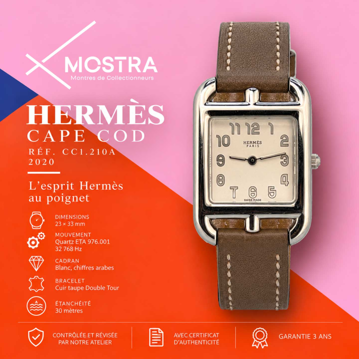 Hermes Cape Cod Lady Small Taupe Bracelet