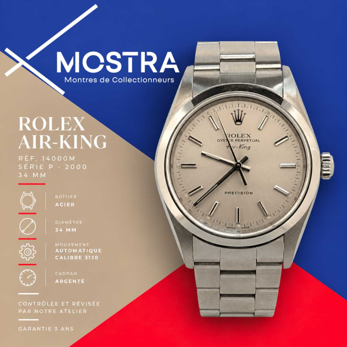 Rolex Airking 34 cadran silver