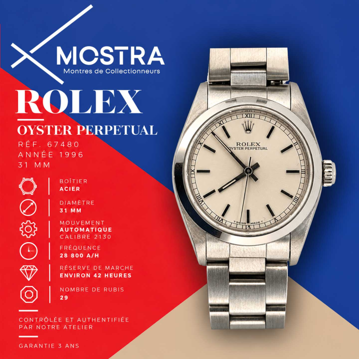 Rolex Oyster Perpetual 31 Cadran Argenté