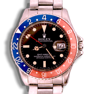 Rolex gmt master pepsi mat dial crown guards