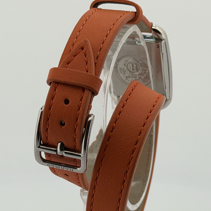 Hermes Cape Cod Lady Small Orange Double tour bracelet