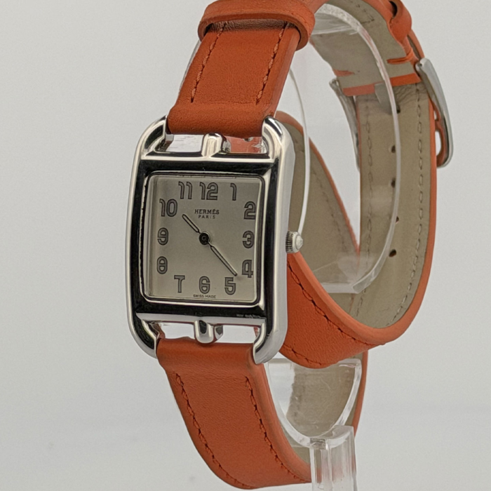 Hermes Cape Cod Lady Small Orange Double tour bracelet