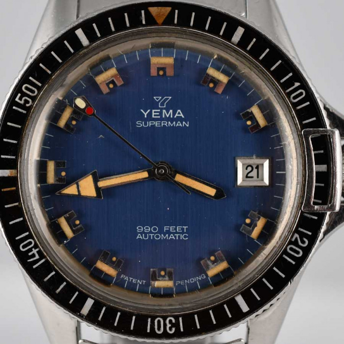 Yema superman cadran bleu