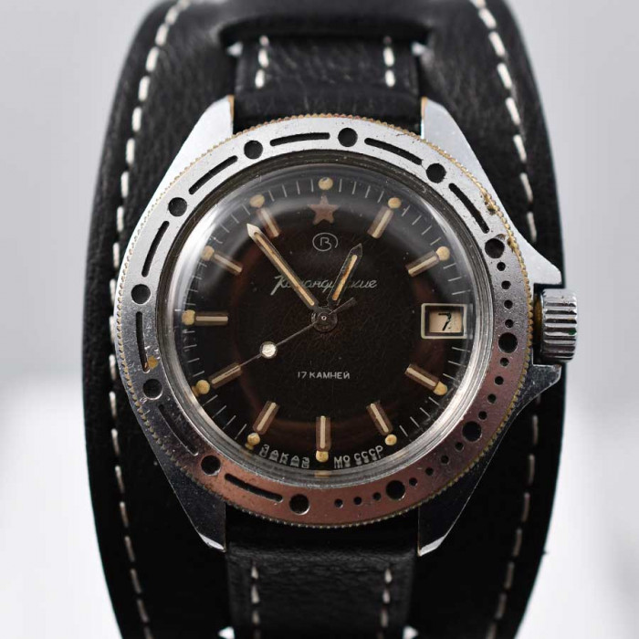 Vostok cccp soviet army black dial