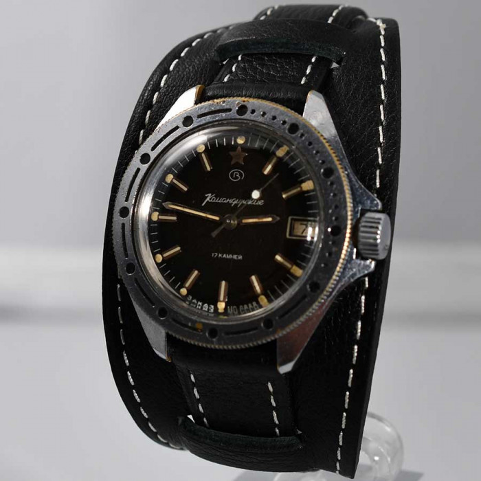 Vostok cccp soviet army black dial