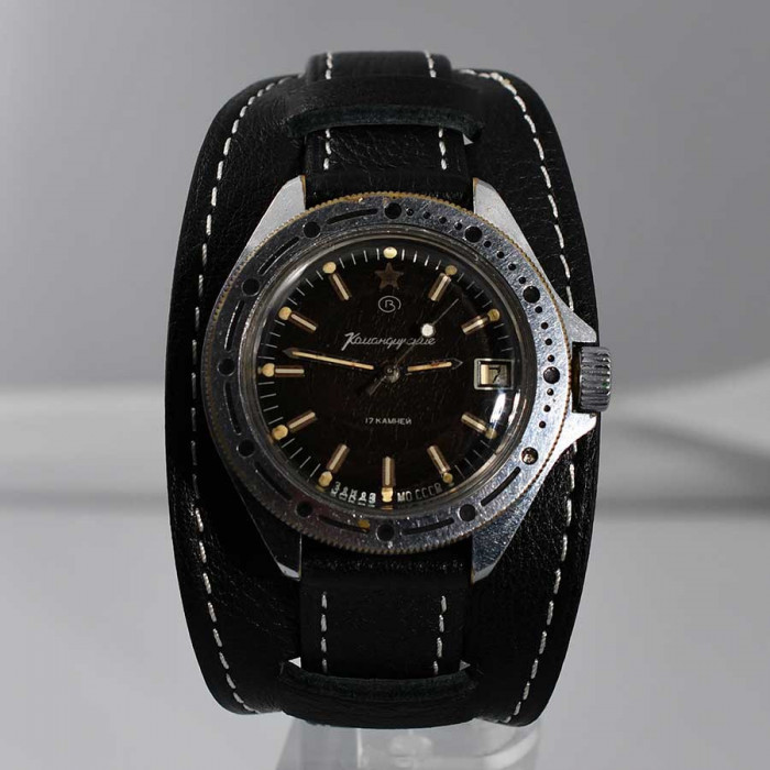Vostok cccp soviet army black dial