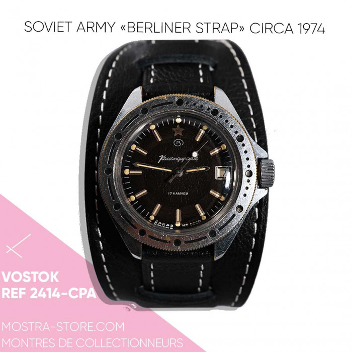 Vostok cccp soviet army black dial