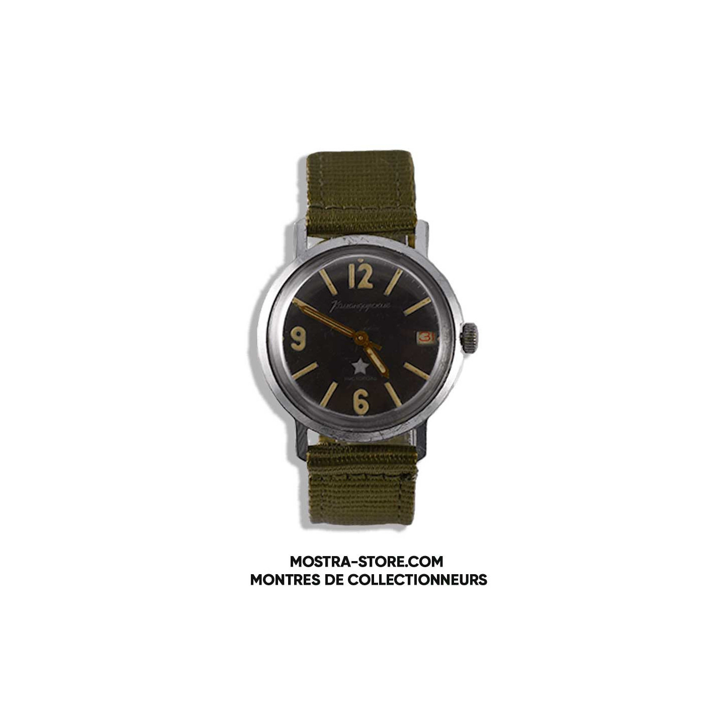 Montre Vostok Komandirskie 2414.00/79 Mécanique - Style Militaire - Neuf Avec étiquettes