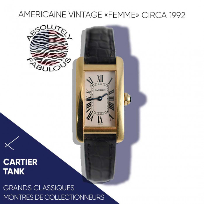 Cartier tank americaine femme vintage