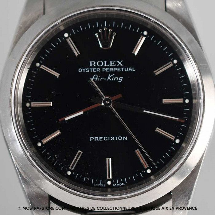 Rolex Airking cadran noir papiers rolex