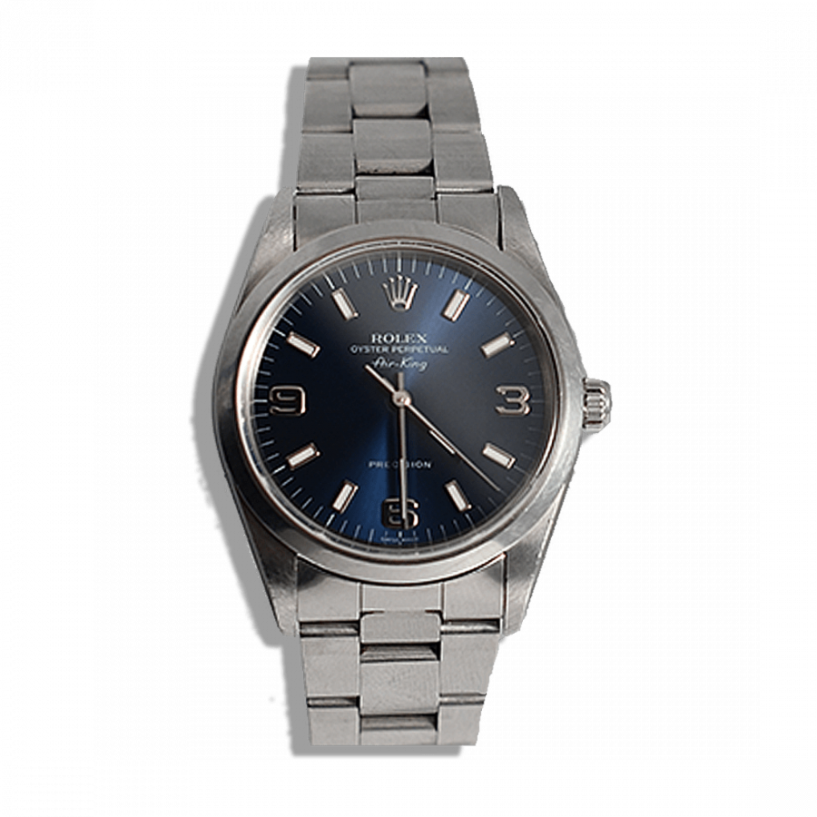 montre-rolex-air-king-14000-blue-dial-1999-mostra-store-aix-en-provence-montres-occasion-rolex-paris