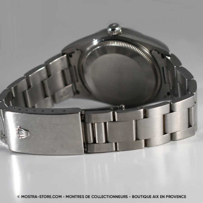 Rolex Airking 3 6 9 cadran bleu avec papiers garantie rolex