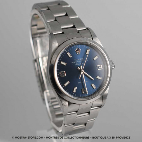 montre-rolex-air-king-14000-blue-dial-1999-mostra-store-aix-en-provence-occasion-homme-femme-clamart-meudon-paris-boulogne