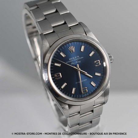 montre-rolex-air-king-14000-blue-dial-1999-mostra-store-aix-en-provence-occasion-homme-femme-lyon-nancy-metz-reims