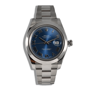 Rolex perpetual datejust 41 azzurro blue dial
