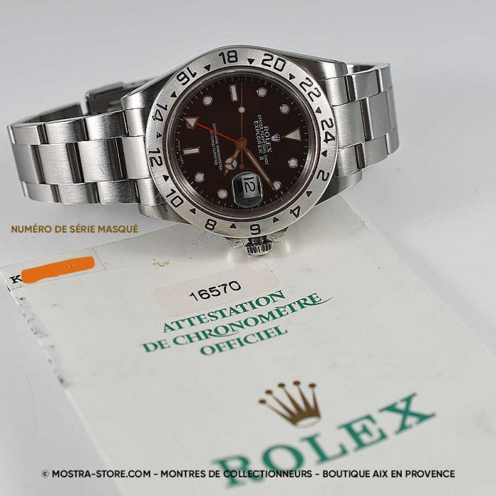 Rolex explorer 2 cadran noir avec papiers rolex d'origine