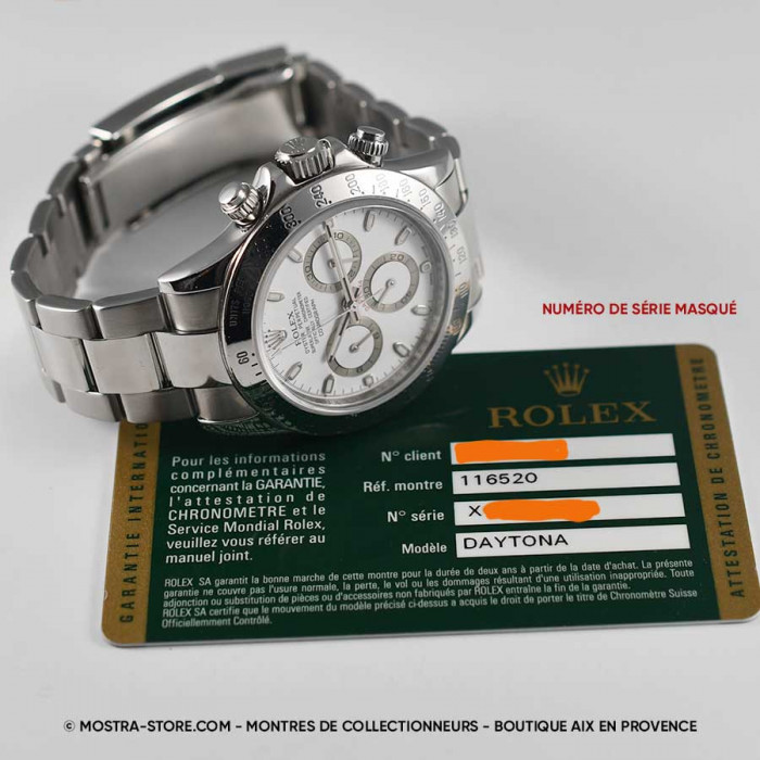 Rolex daytona aph cosmograph blanc fullset