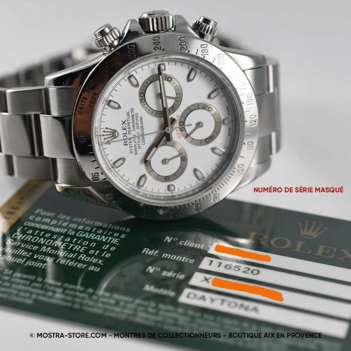 Rolex daytona aph cosmograph blanc fullset
