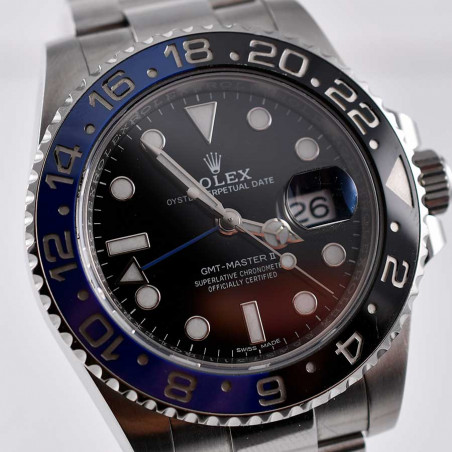 cadran-montre-rolex-gmt-master-ii-batman-116610-collection-moderne-luxe-boutique-montres-vintage-mostra-store-marseille