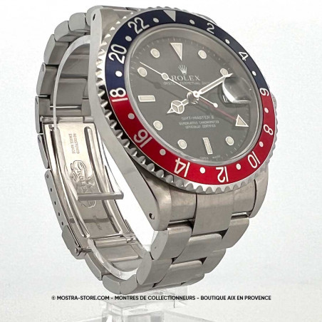 montre-homme rolex-16710-pepsi-gmt-master-2-boutique-montres-occasion-pre-owned-watches-aix-paris-montpellier-narbonne