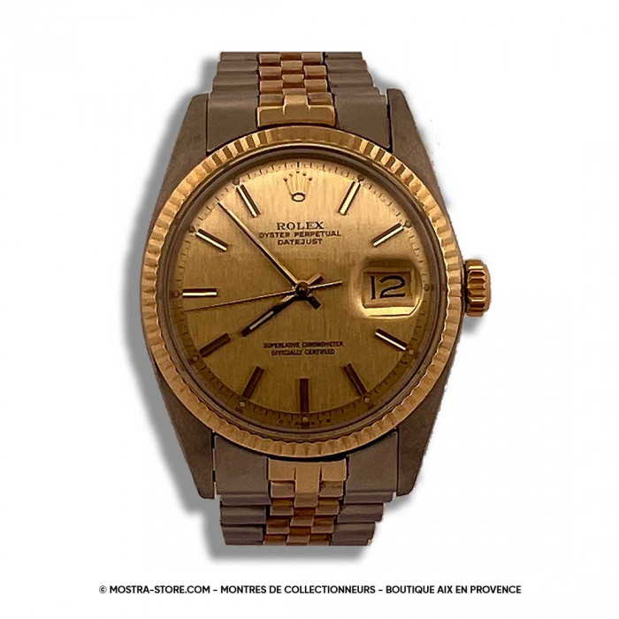 Rolex datejust 36 jubilé cadran index or