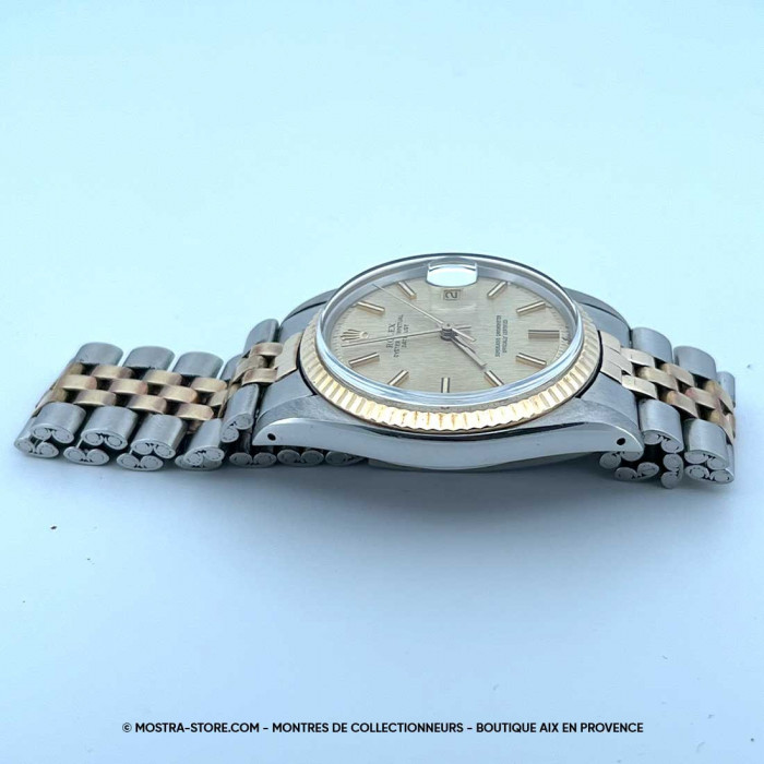 Rolex datejust 36 jubilé cadran index or