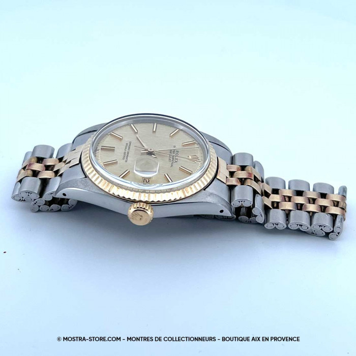 Rolex datejust 36 jubilé cadran index or