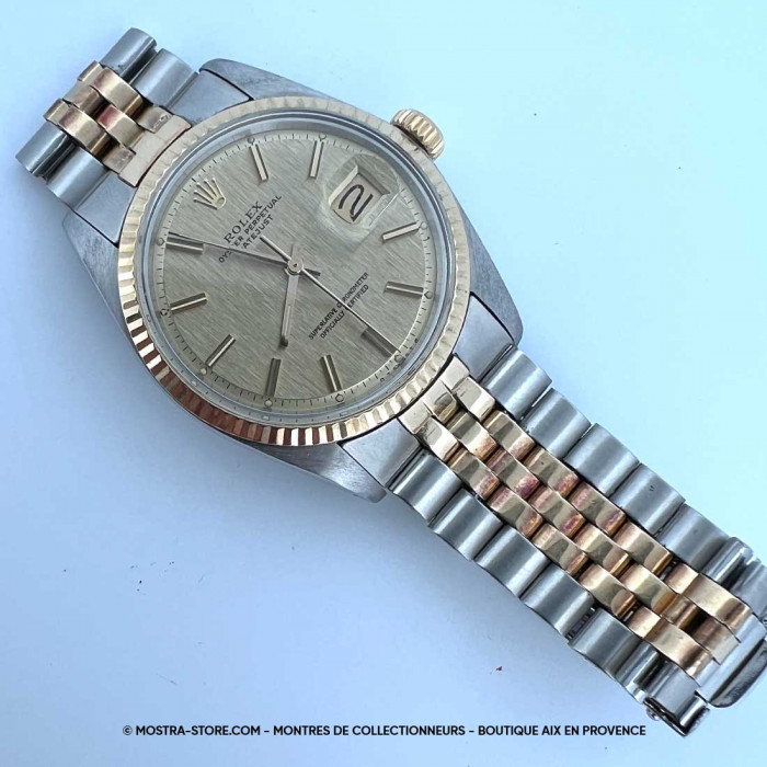 Rolex datejust 36 jubilé cadran index or