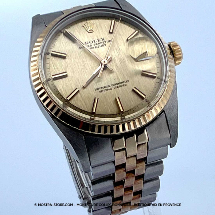 Rolex datejust 36 jubilé cadran index or