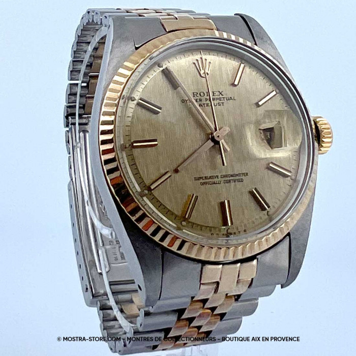 Rolex datejust 36 jubilé cadran index or