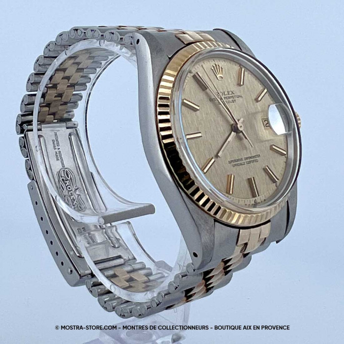 Rolex datejust 36 jubilé cadran index or