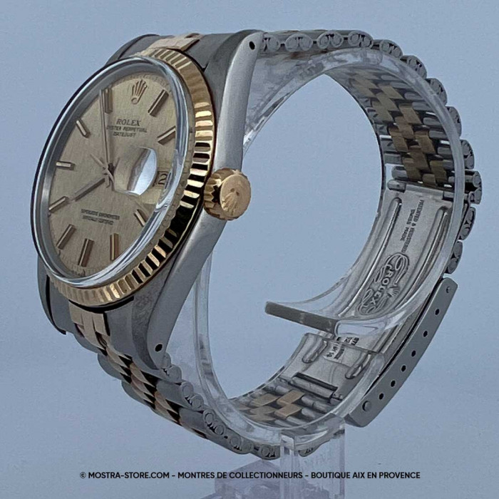 Rolex datejust 36 jubilé cadran index or