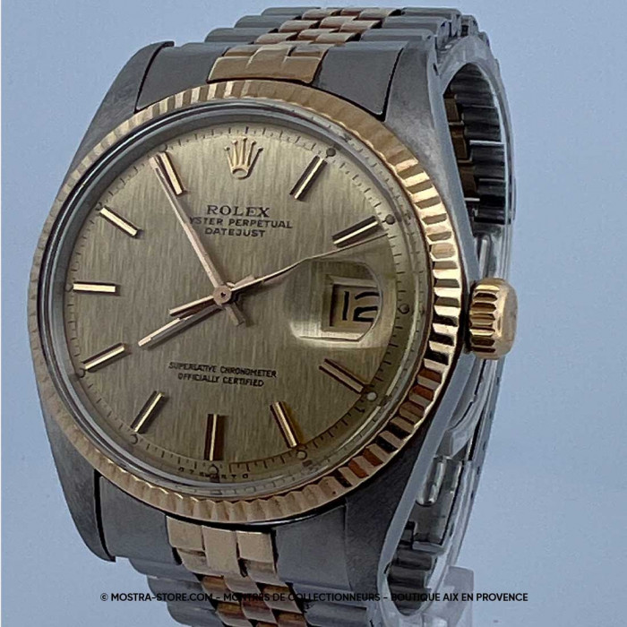 Rolex datejust 36 jubilé cadran index or