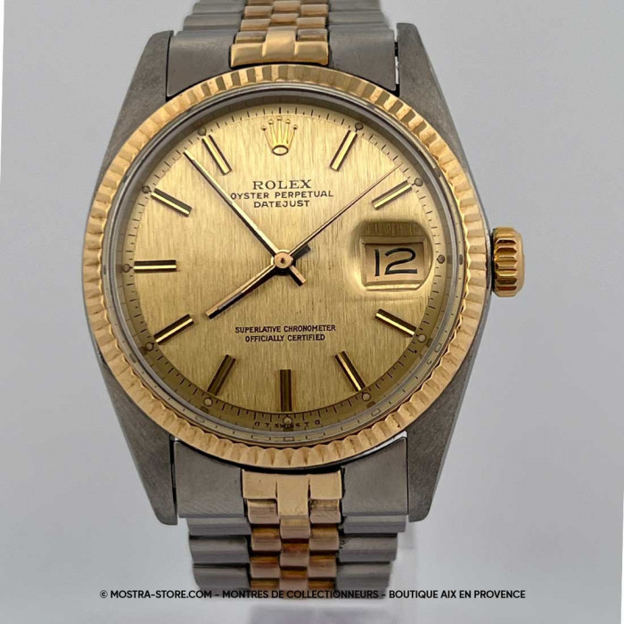 Rolex datejust 36 jubilé cadran index or