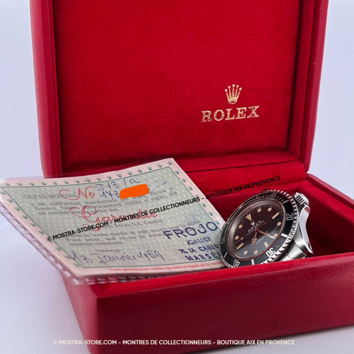 Rolex submariner 5513 meter first non serif fullset