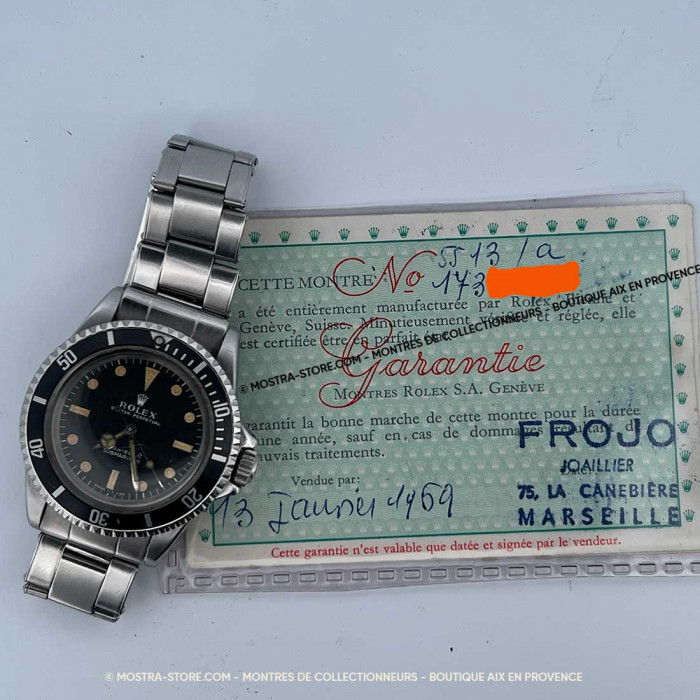 Rolex submariner 5513 meter first non serif fullset