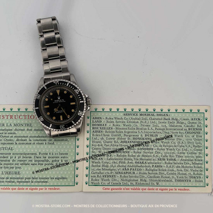 Rolex submariner 5513 meter first non serif fullset