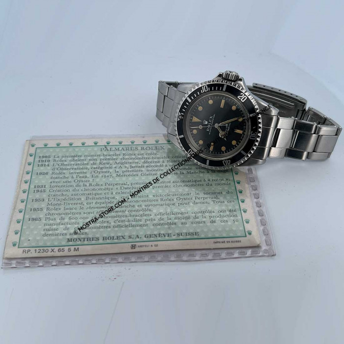 Rolex submariner 5513 meter first non serif fullset