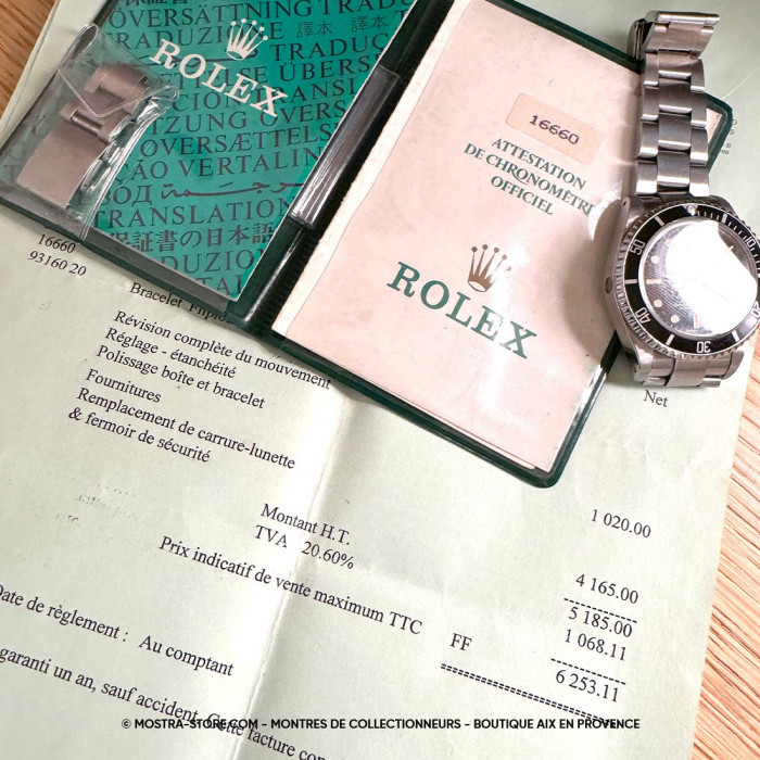 Rolex seadweller tritium fullset et service